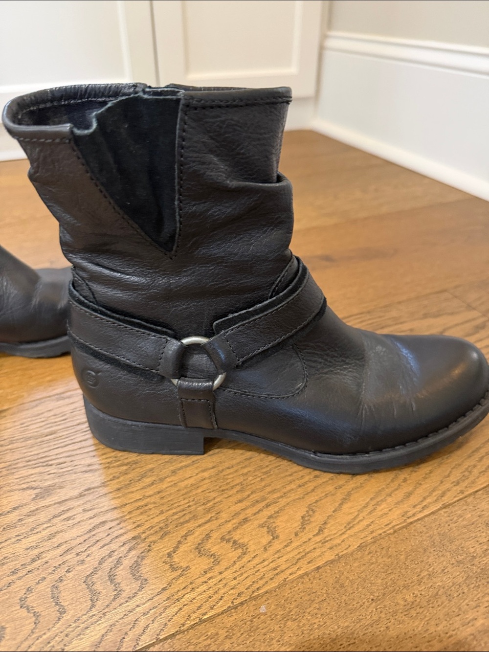 Born Black Leather Harness Moto Boots - Picture 7 of 16